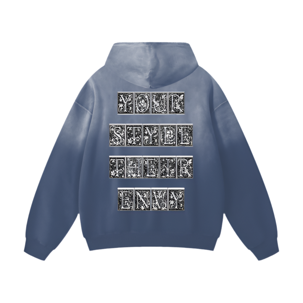 Heavyweight Pure Cotton Handcrafted Monkey Wash Drop Shoulder Oversized Hoodie