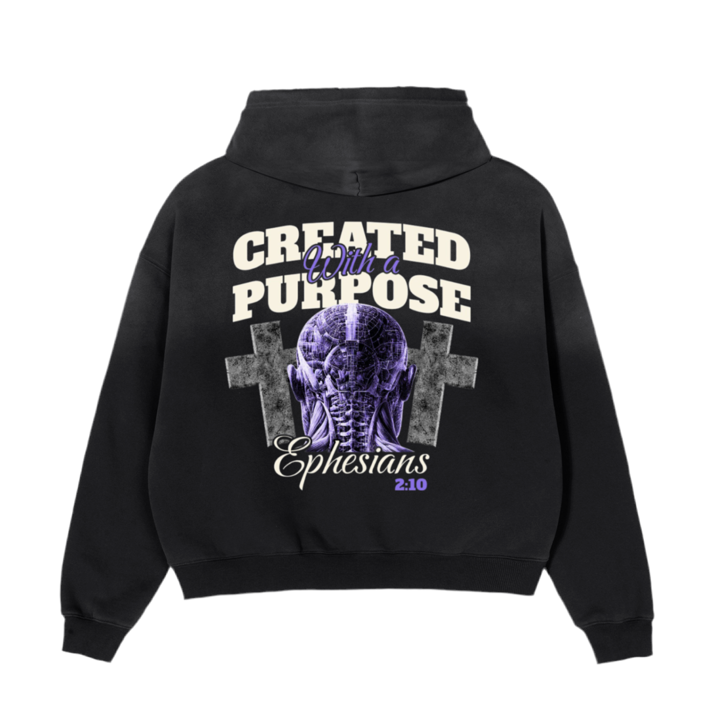 Created With a Purpose | Frayed Sunfade Boxy Hoodie | EnvyWardrobe