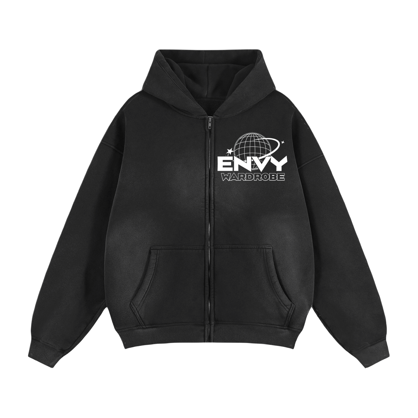 Repent | Zip-Through Boxy Hoodie | EnvyWardrobe